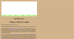 Desktop Screenshot of davidcrowe.ca